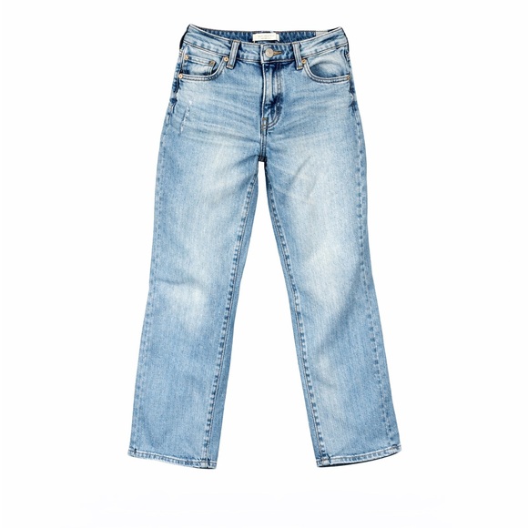 Liverpool Denim - Liverpool Womens Stonewash Blue Crop Boyfriend Distressed Ripped Sz 8/29​​​